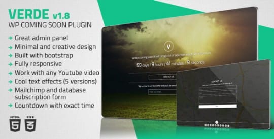 WordPress-Plugin-Verde-Responsive-WordPress-Coming-Soon-Plugin
