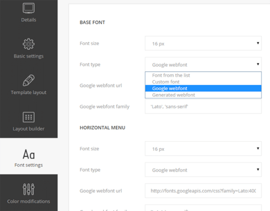 font-settings