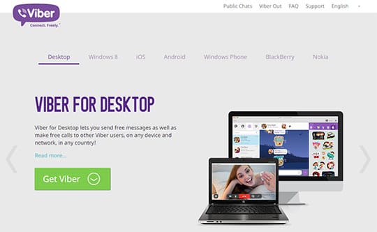 minimalist landing page viber