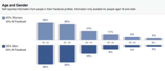 understanding facebook marketing - age and gender