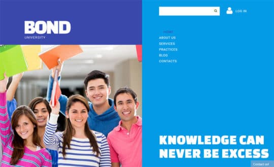 Bond University free joomla templates