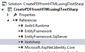 Package Manager Console - iTextSharp
