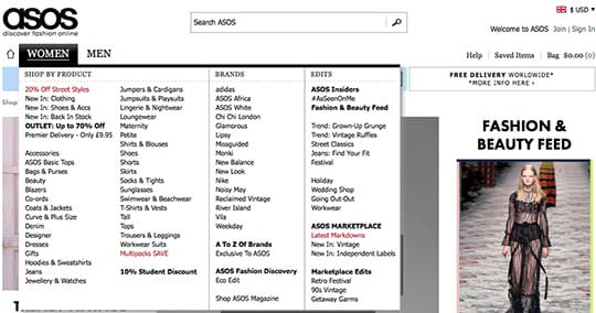 eCommerce Store Navigation - navigation-order1