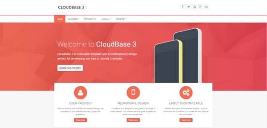 cloudbase-3 - Best Free Joomla Templates