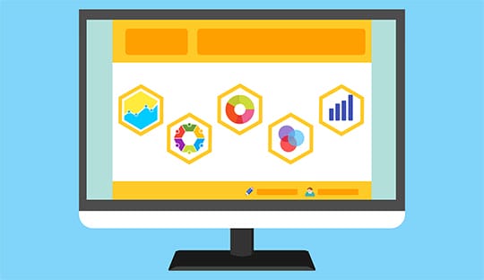 statistics-survey-website-template-computer-monitor-business-graph-report