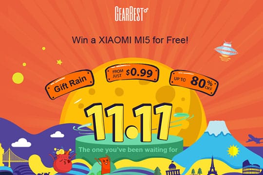 Avail Huge Discount on the 11.11 Sales Storms from GearBest