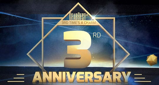 Mega Deals on GearBest's 3rd Anniversary Celebration - From March 9 to March 29