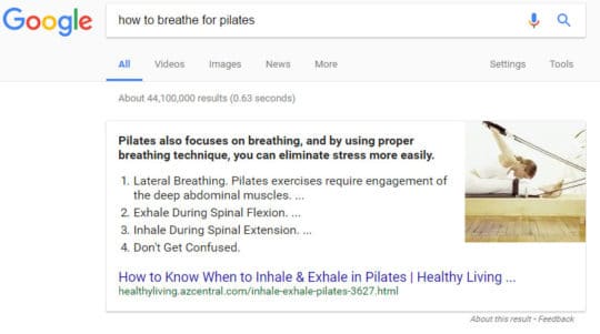 Google SERP Snippets Content - Screenshot 1