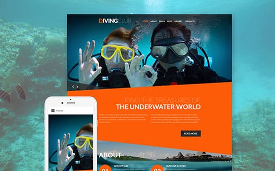 Diving-Club-Joomla-Template