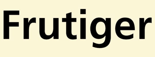 frutiger-font