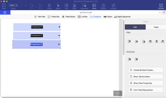Create Fillable PDF Forms with PDFelement 6 - Step 4