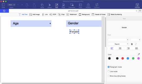 Create Fillable PDF Forms with PDFelement 6 - Step 6