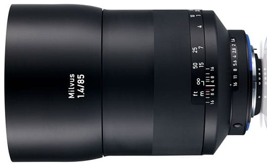 ZEISS Milvus 85mm f/1.4 ZF.2 Lens