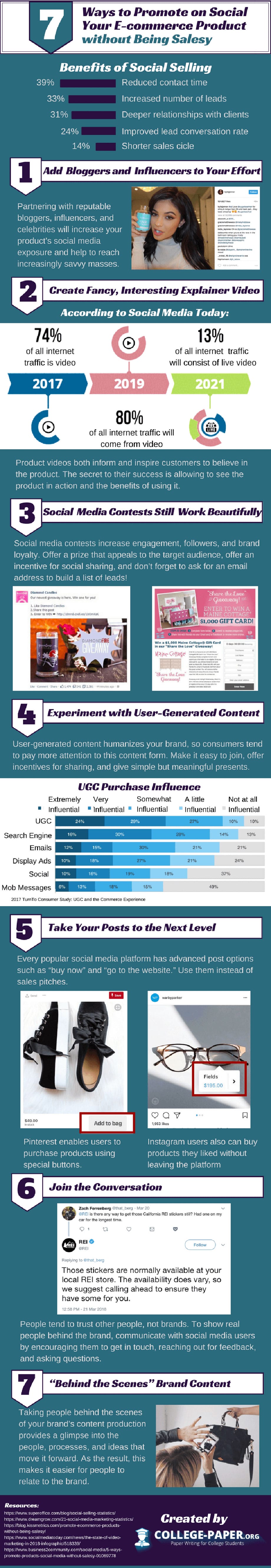 7 Ways to Promote Your eCommerce Product without Being Salesy [Infographic]