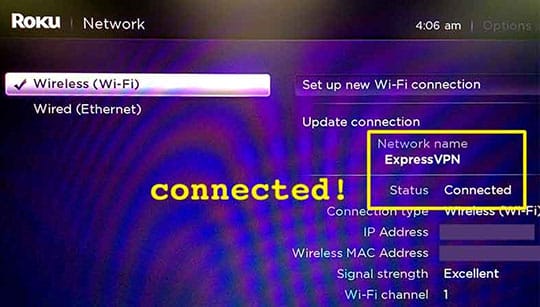 Roku-ExpressVPN-Connection