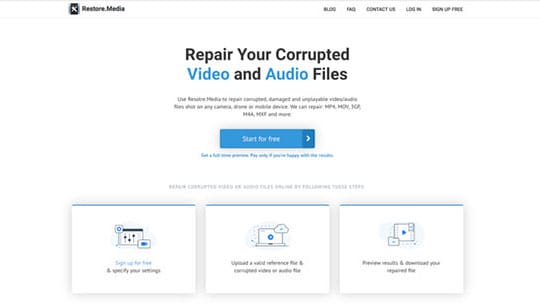 Restore.Media Site Screenshot