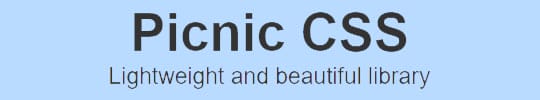 Picnic CSS