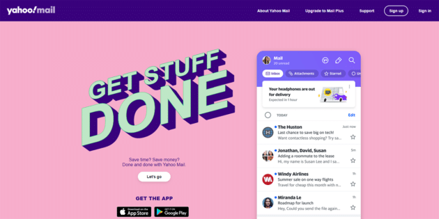 Yahoo-Mail-screenshot