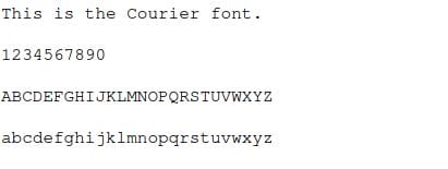 Courier-font