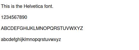 Helvetica-font