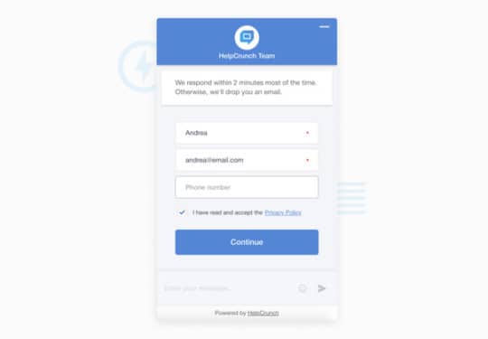 helpcrunch-live-chat-tool-lead-generation