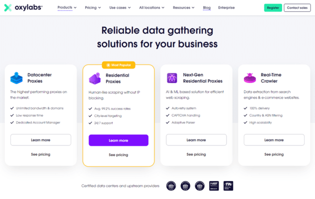 Oxylabs-products