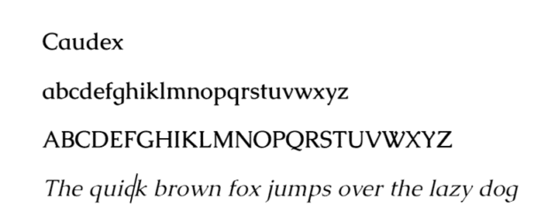 Caudex-font