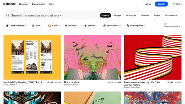 Behance-website-screenshot