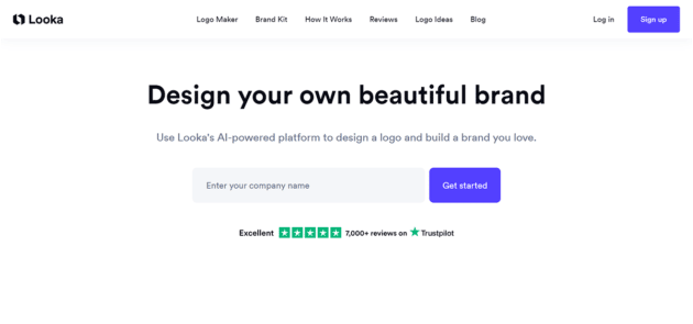 Looka-website-screenshot