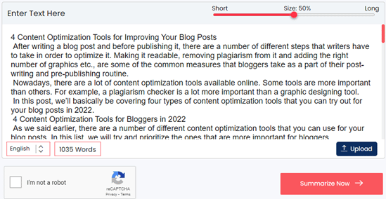 summarizing-tool-content-optimization