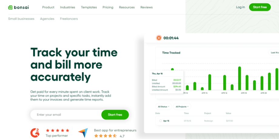 Business-time-tracking-software-Bonsai-screenshot