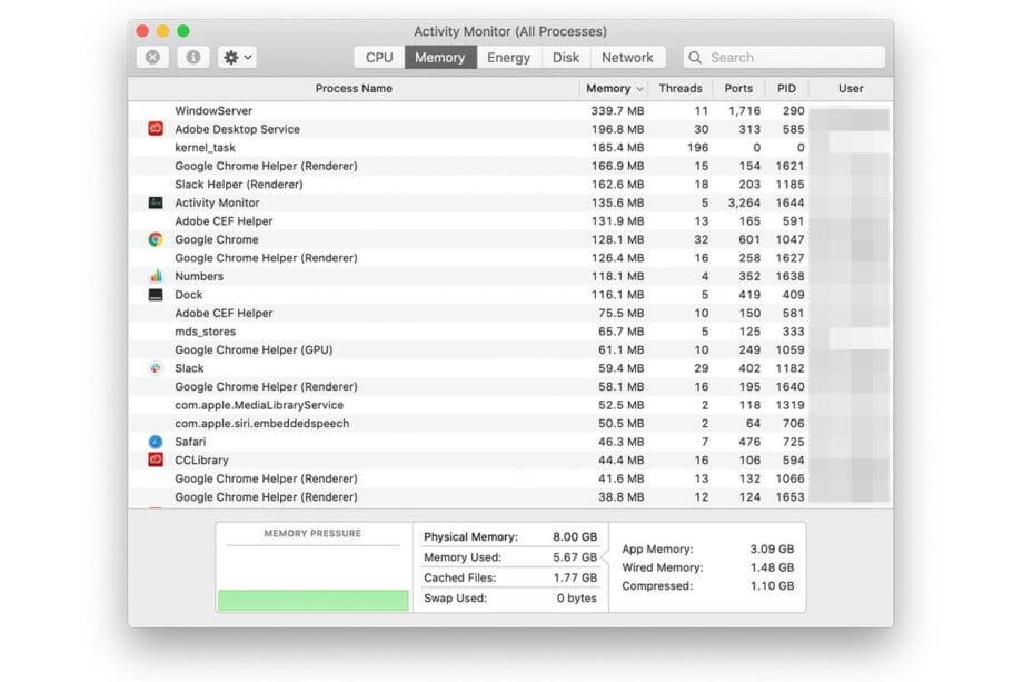Use Activity Monitor to Track Mac Memory Usage.