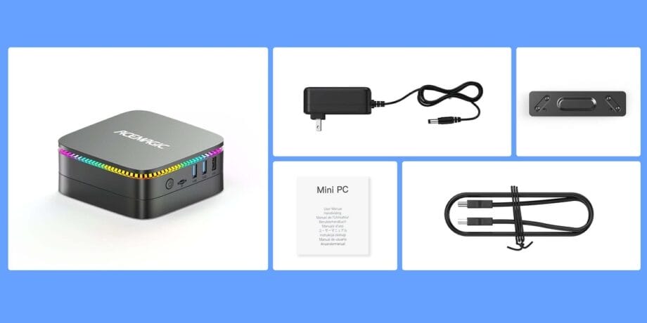 ACEMAGIC AK1 PLUS Mini PC Package Contains.