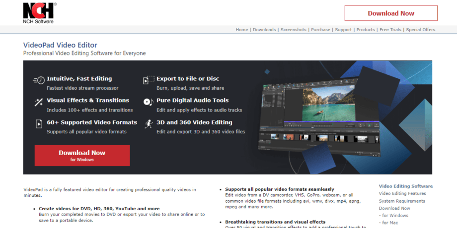 A screen shot of the kh video editor.