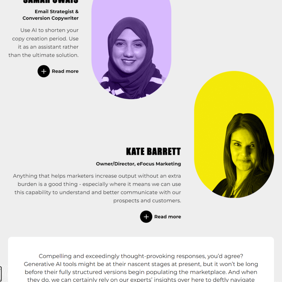 10 Experts Gauge The Impact AI Tools Will Have On EMAIL COPYWRITING! (Infographic) - Section 6