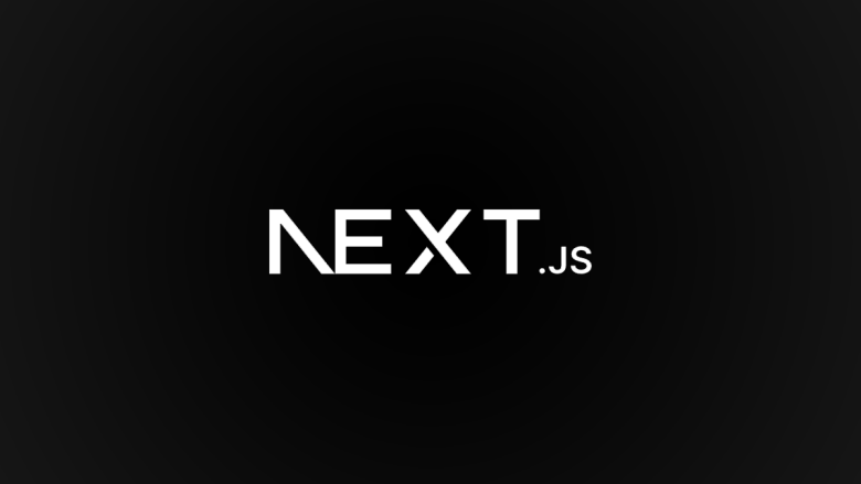 Next.js logo on a black background.