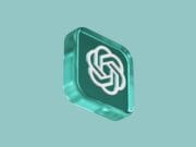 3d rendering of a teal app icon with a white intertwined loop design on a matching teal background. the icon has a subtle shiny effect, suggesting a sleek, modern look.