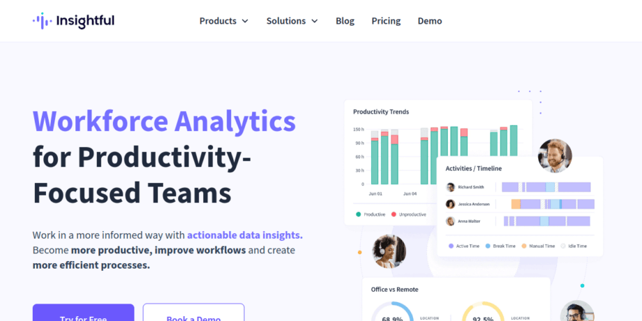 A screenshot from the Insightful website.