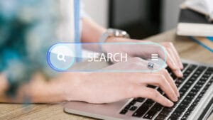 Homepage concept with search bar