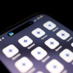 A smartphone screen displays multiple app icons labeled Gemini with a blue and white star logo, shown at 2:38.