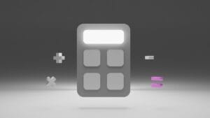 a calculator sitting on top of a table