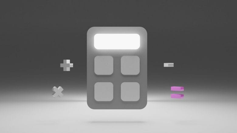 a calculator sitting on top of a table