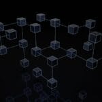 a black and white photo of cubes on a black background