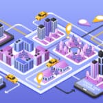 isometric-taxi-navigation-narrow-illustration
