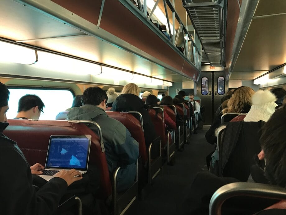 people sitting on bus seat
