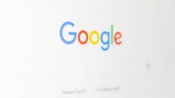 Google search engine homepage displaying the Google logo above an empty search bar on a white background.
