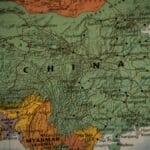 A map showing China and its neighboring countries, including India, Myanmar, and Mongolia, with major cities and geographical features labeled.