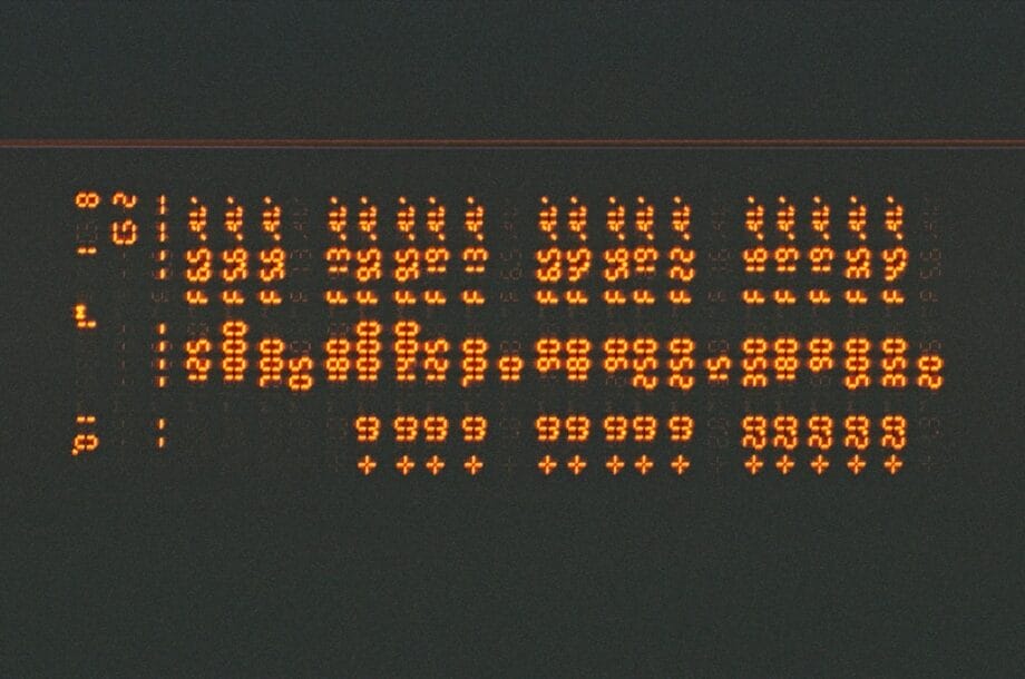 a close up of a sign with a lot of dots on it