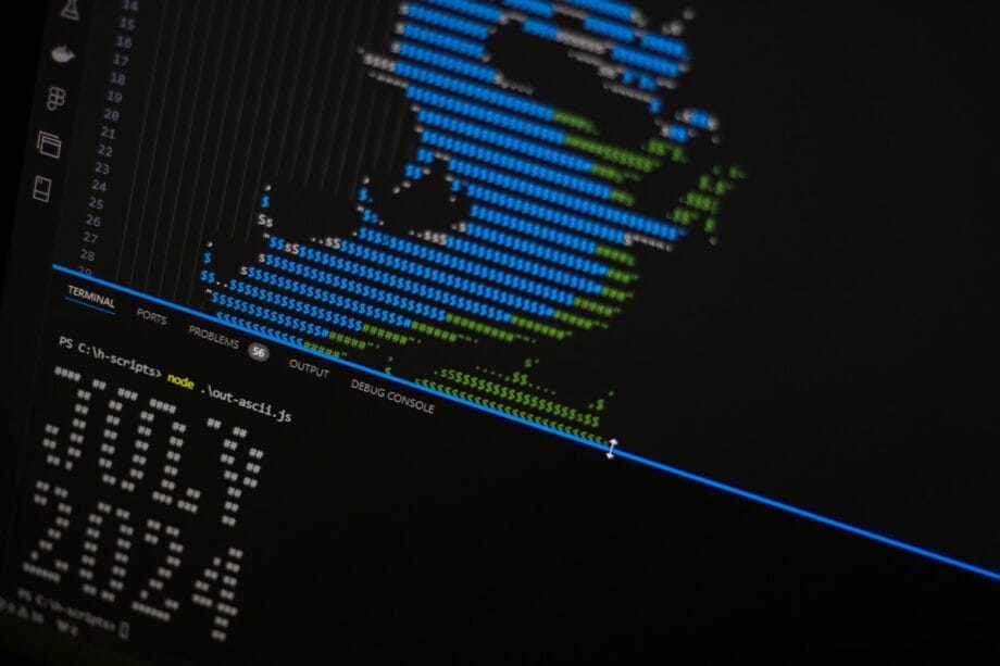 A close up of a computer screen with a monkey on it