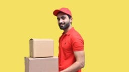 a man holding a box